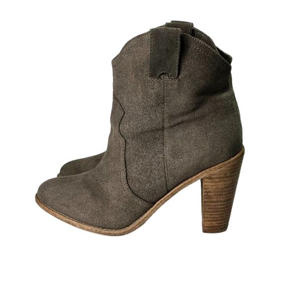 Joie Booties Womens 9.5 Monte Leather Suede Western Lined Heel Cowgirl - Picture 2 of 12